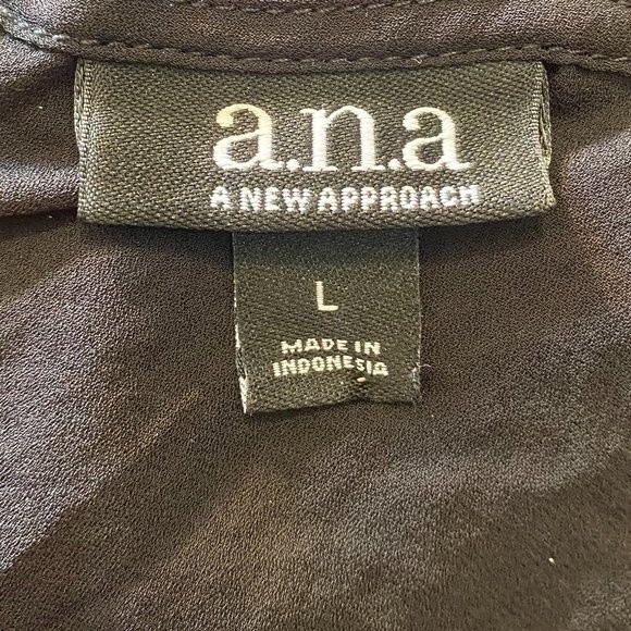 ANA Sleeveless Scoop Neck Layered Sheer Womens Top Size L - Picture 8 of 10